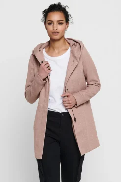 Only Abrigo Con Capucha Y Cierre De Cremallera Marron Claro Sale