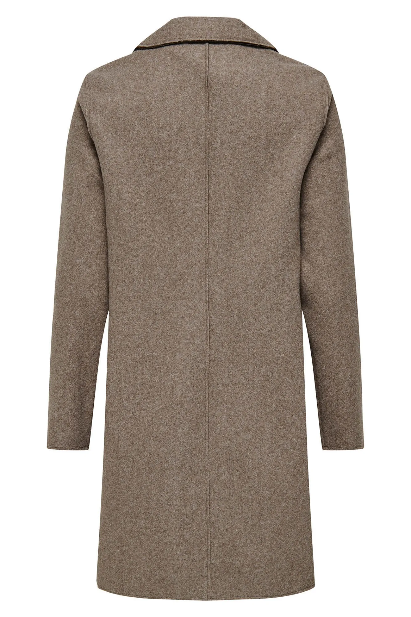Only Abrigo De Mujer Con Cuello De Solapa Y Botones Marron Medio Outlet