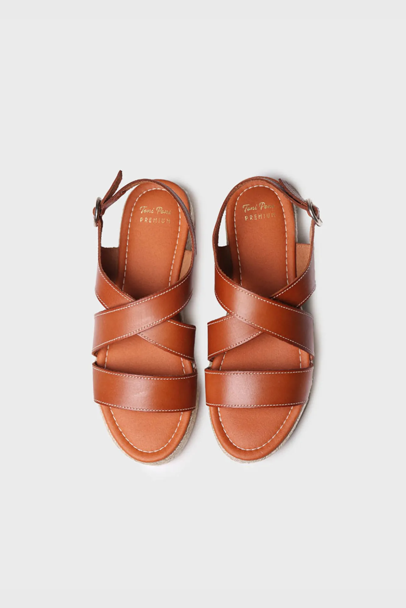 Toni Pons Alpargata De Piel - Elisenda Marron Claro Outlet