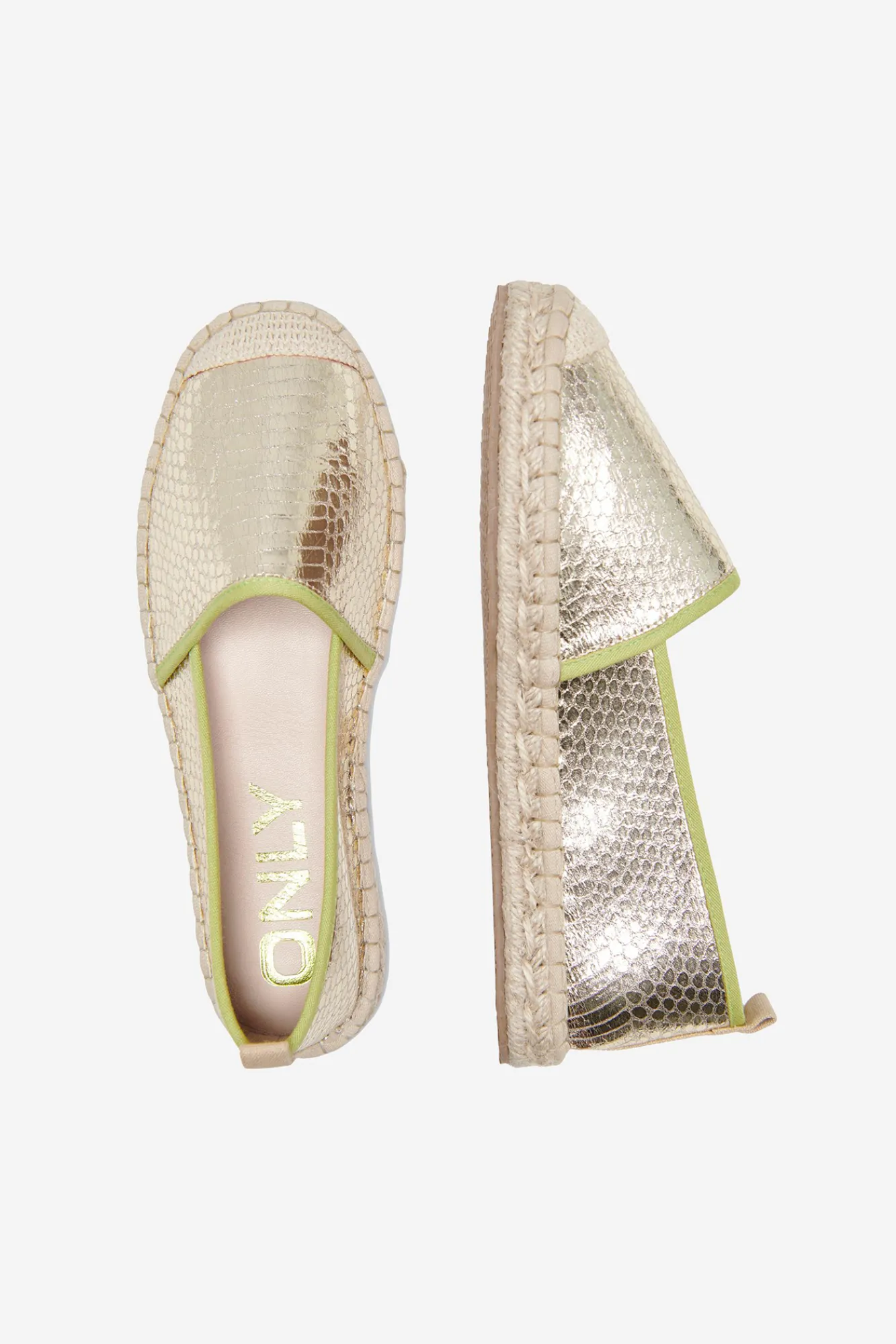 Only Alpargata Dorada Amarillo Online