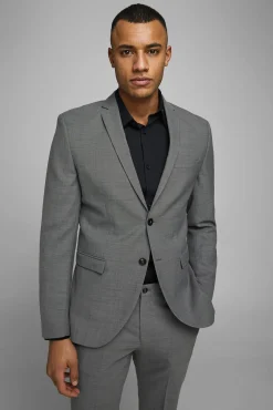 Jack & Jones Americana De Hombre Slim Gris Claro Outlet