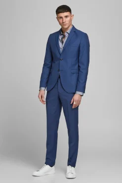 Jack & Jones Americana De Hombre Slim Azul Medio