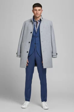 Jack & Jones Americana De Hombre Slim Azul Medio