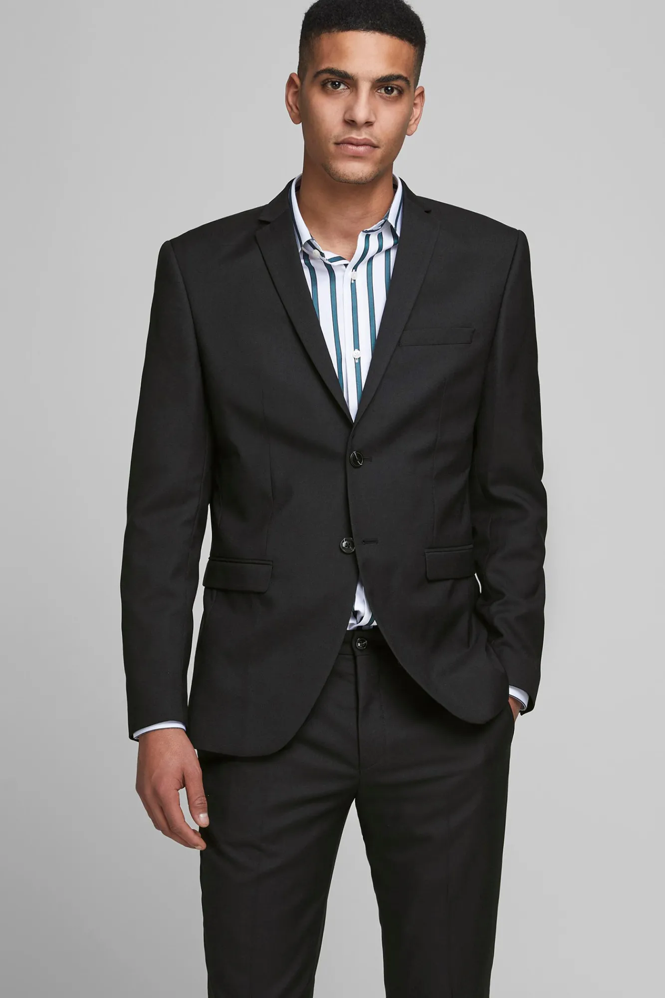 Jack & Jones Americana De Hombre Slim Negro New
