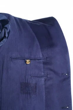 Ooto Americana Slim Algodon Y Lino Azul Oscuro Best