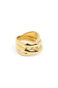 Singularu Anillo Double Cross Oro Amarillo Sale