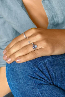Singularu Anillo Estellar Plata Gris Best