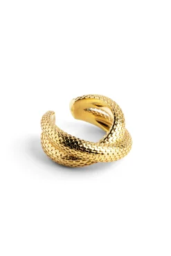 Singularu Anillo Rope Cross Oro Amarillo New