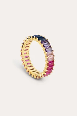 Singularu Anillo Sia Berries Plata Baño Oro Amarillo Outlet