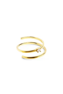 Singularu Anillo Spiral Spark Oro Amarillo Discount