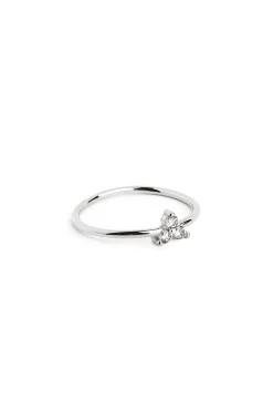 Singularu Anillo Trebol Plata Gris Sale