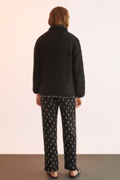 Women'secret Bata Media Negra Borreguito Negro Online