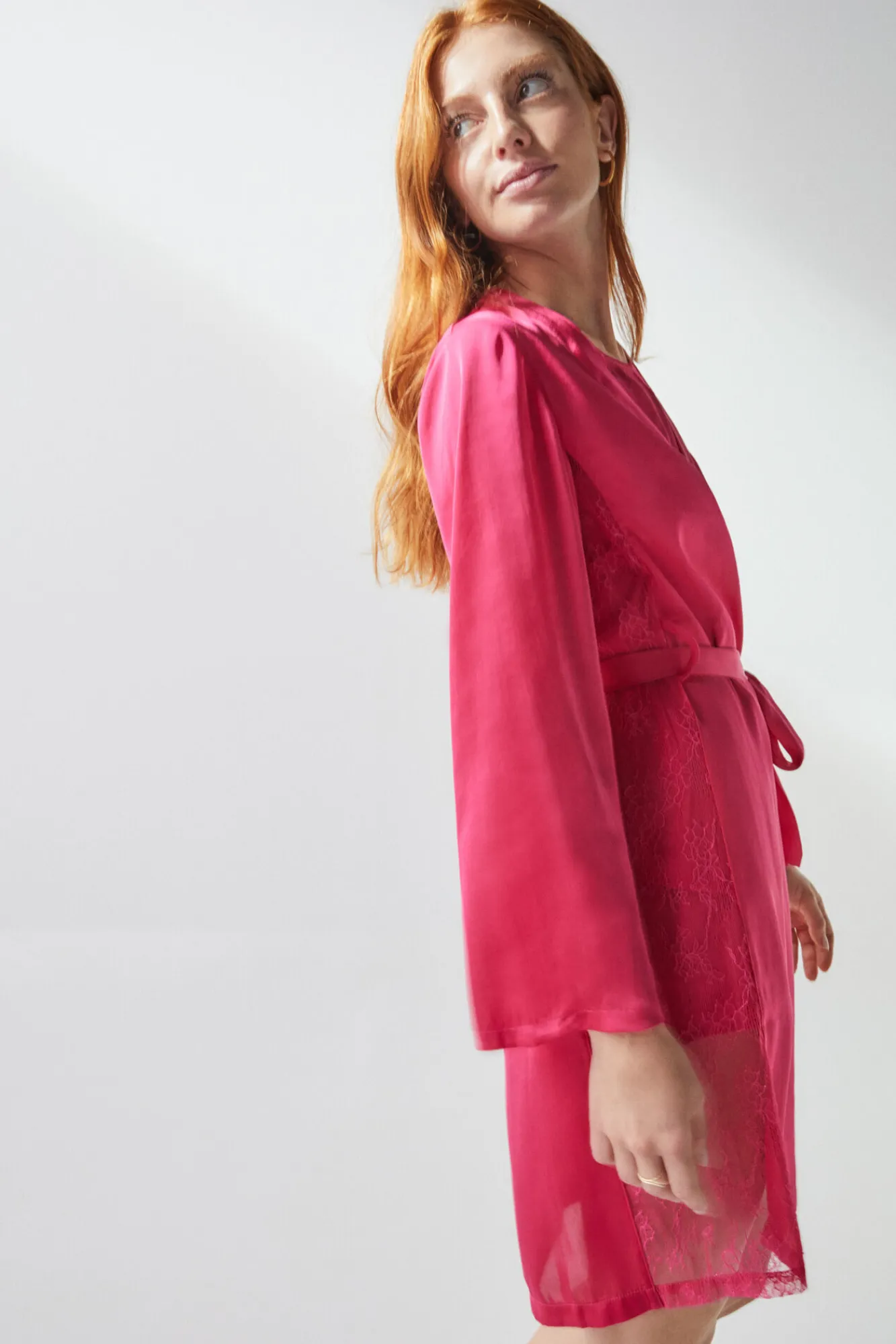 Women'secret Bata Saten Encaje Fucsia Online