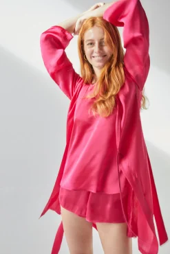 Women'secret Bata Saten Encaje Fucsia Online