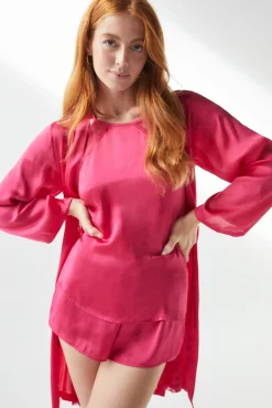 Women'secret Bata Saten Encaje Fucsia Online