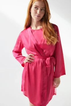 Women'secret Bata Saten Encaje Fucsia Online