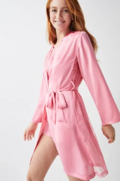 Women'secret Bata Saten Encaje Rosa Best