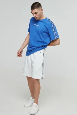 Champion Bermudas De Algodon Y Cinta Con Logotipo Blanco New