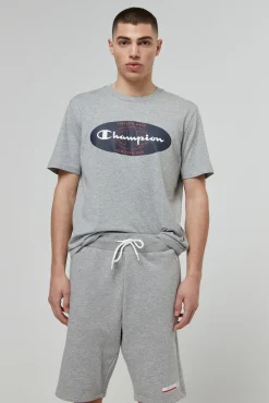 Champion Bermudas De Algodon Y Cinta Con Logotipo Gris Medio Best