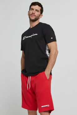 Champion Bermudas De Algodon Y Cinta Con Logotipo Rojo Best