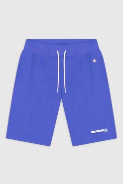 Champion Bermudas De Algodon Y Cinta Con Logotipo Azul Medio Outlet