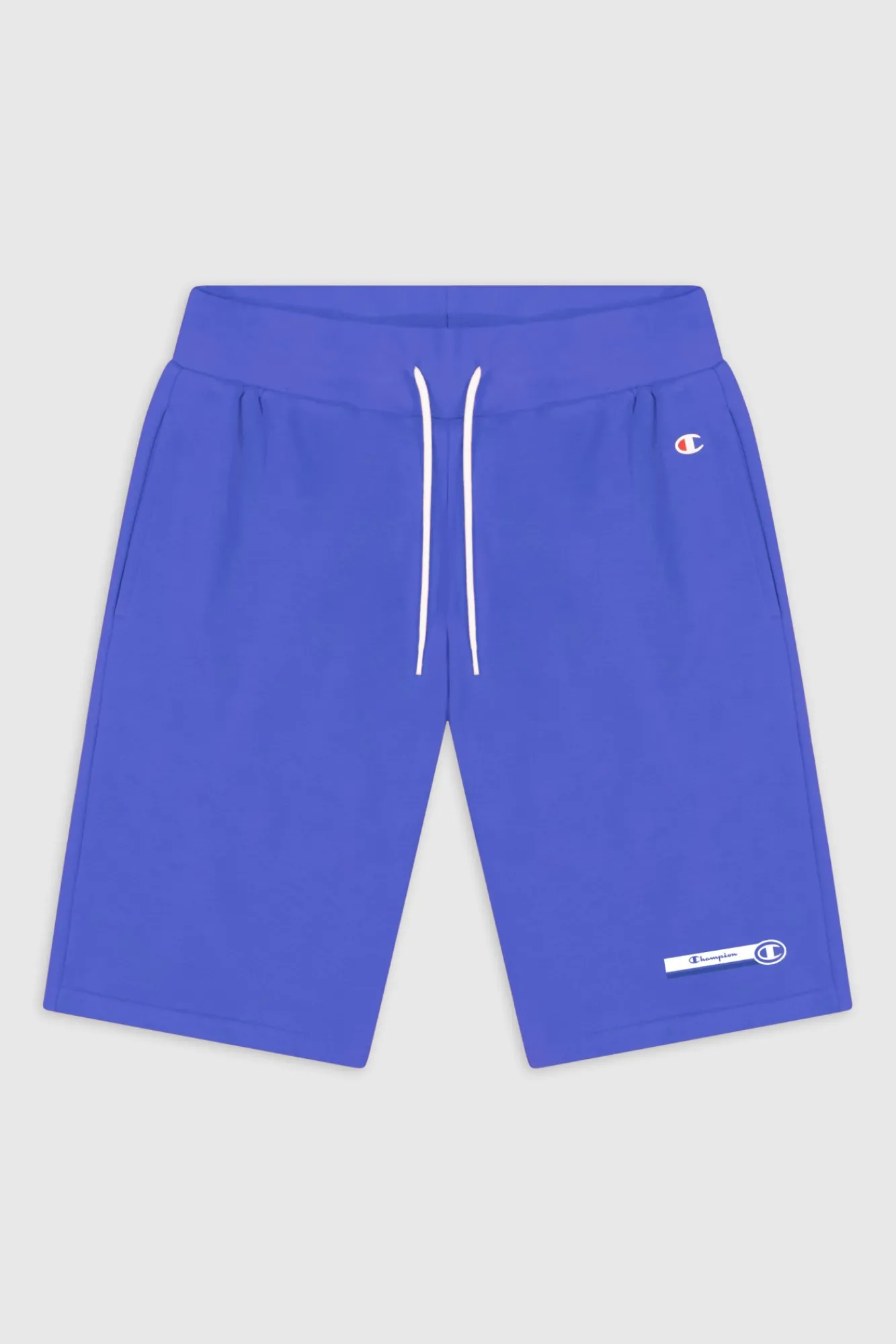 Champion Bermudas De Algodon Y Cinta Con Logotipo Azul Medio Outlet