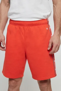 Champion Bermudas De Algodon Y Cinta Con Logotipo Naranja Outlet