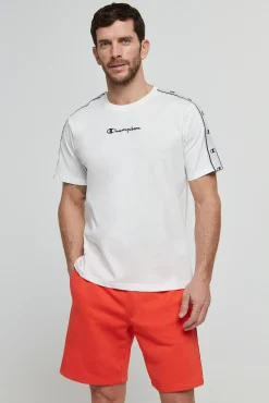 Champion Bermudas De Algodon Y Cinta Con Logotipo Naranja Outlet