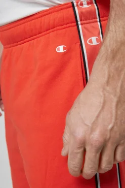 Champion Bermudas De Algodon Y Cinta Con Logotipo Naranja Outlet