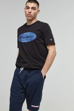 Champion Bermudas De Algodon Y Cinta Con Logotipo Navy Outlet