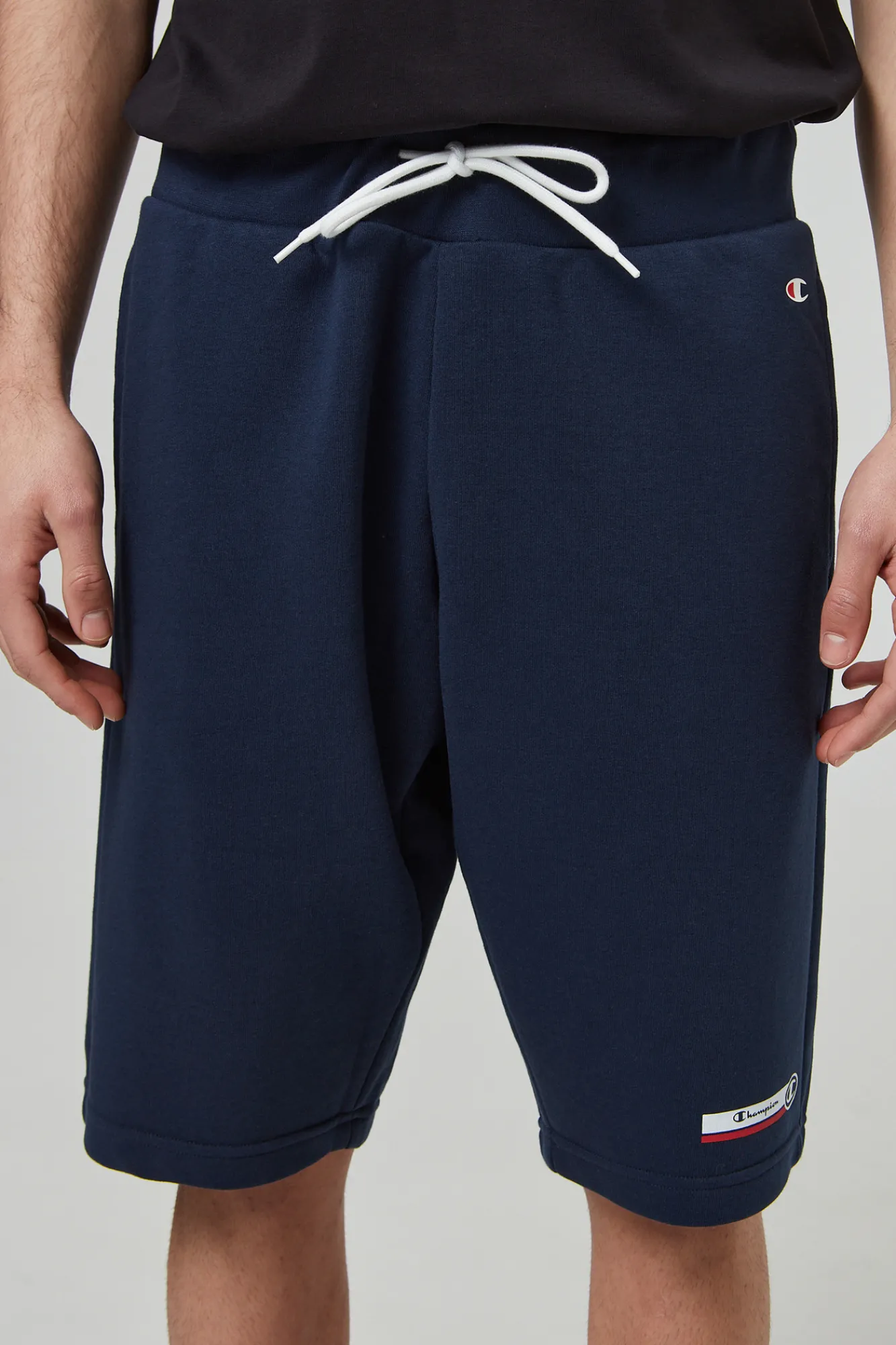 Champion Bermudas De Algodon Y Cinta Con Logotipo Navy Outlet
