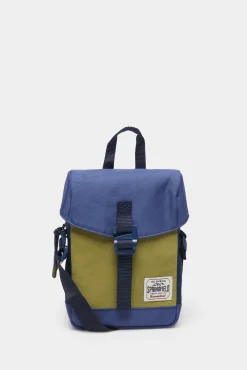 * Bolso Cruzado Mediano Bicolor Azul Medio New