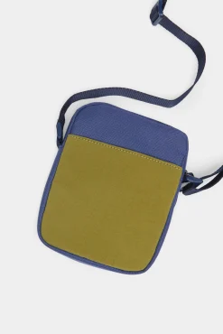 * Bolso Cruzado Pequeno Bicolor Azul Medio