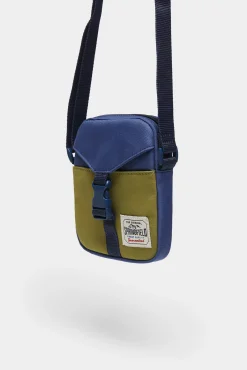 * Bolso Cruzado Pequeno Bicolor Azul Medio
