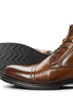 Jack & Jones Bota Piel Piso Track Marron Medio Sale