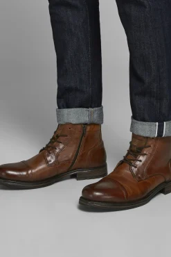 Jack & Jones Bota Piel Piso Track Marron Medio Sale
