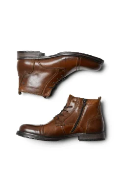 Jack & Jones Bota Piel Piso Track Marron Medio Sale