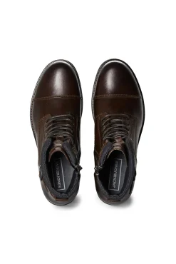 Jack & Jones Bota Piel Piso Track Marron Medio Online