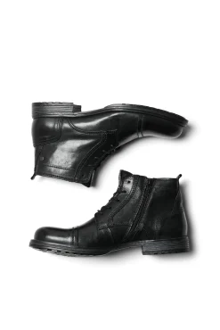 Jack & Jones Bota Piel Piso Track Negro Clearance