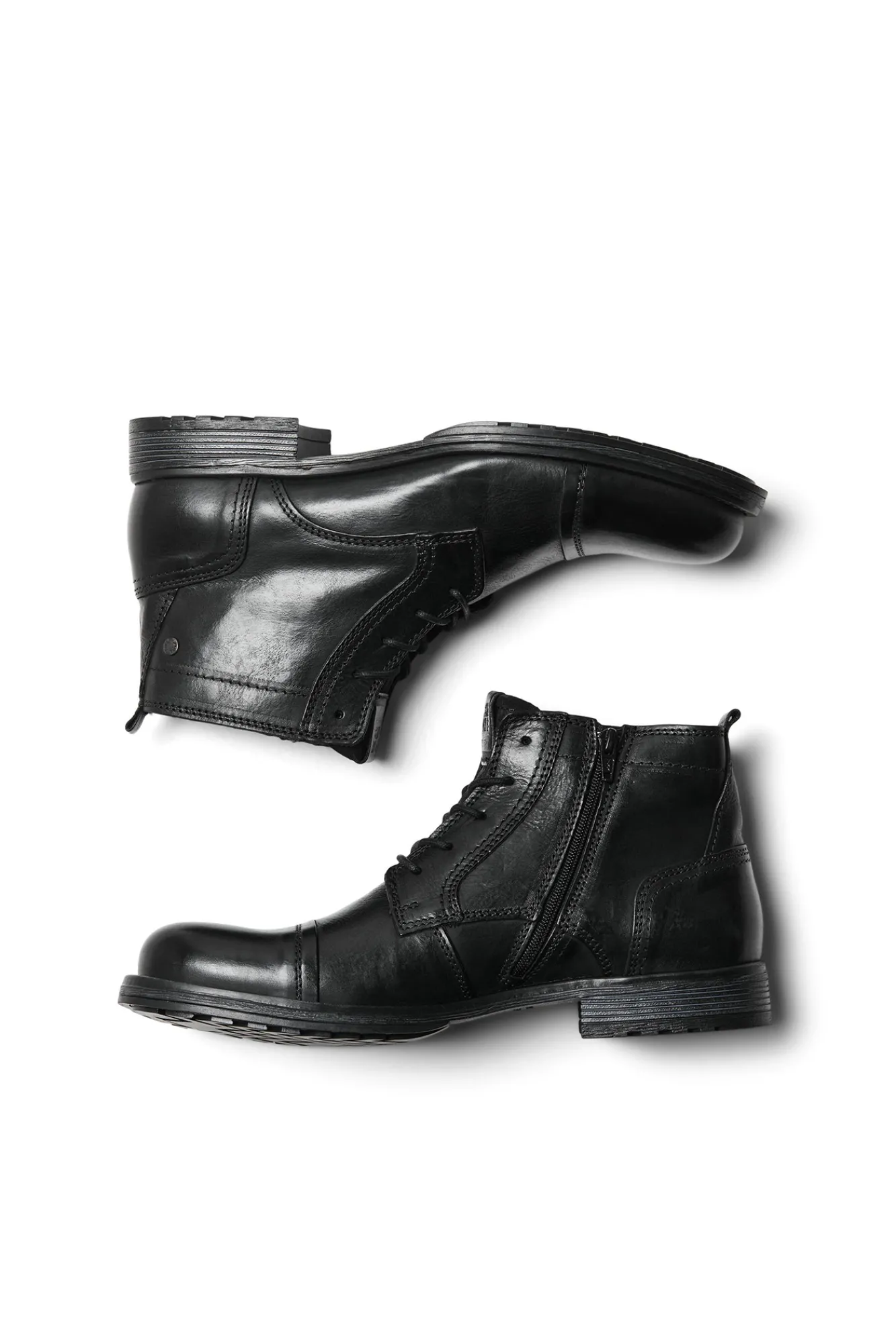 Jack & Jones Bota Piel Piso Track Negro Clearance