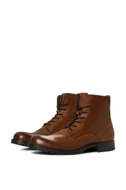 Jack & Jones Botas Moteras De Piel De Vaca Marron Medio Clearance