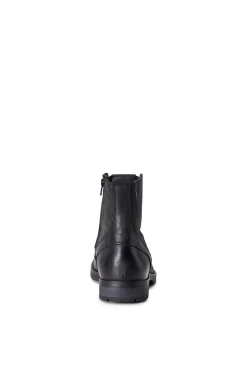 Jack & Jones Botas Moteras De Piel De Vaca Negro Best