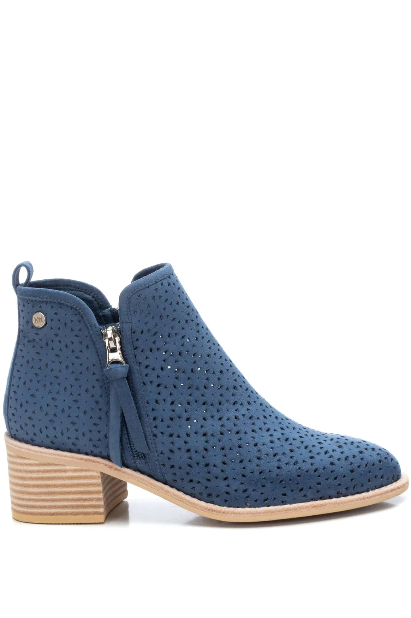 Xti Botin De Tacon De Mujer, Azul Medio Online
