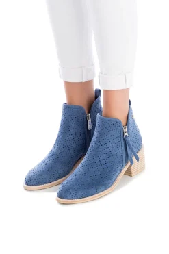 Xti Botin De Tacon De Mujer, Azul Medio Online