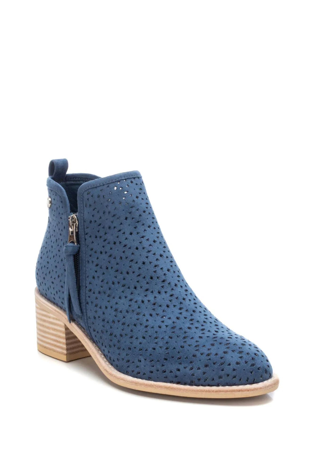 Xti Botin De Tacon De Mujer, Azul Medio Online