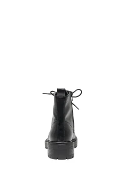 Only Botin Polipiel Con Cordones Negro Sale