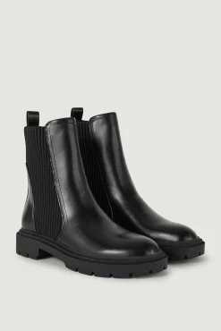Pimkie Botines Con Suela Dentada Negro New