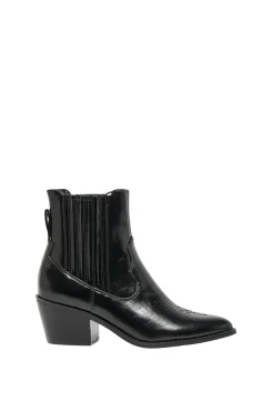 Only Botines Cowboys En Polipiel Negro Best