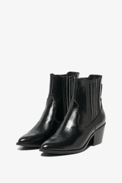 Only Botines Cowboys En Polipiel Negro Best