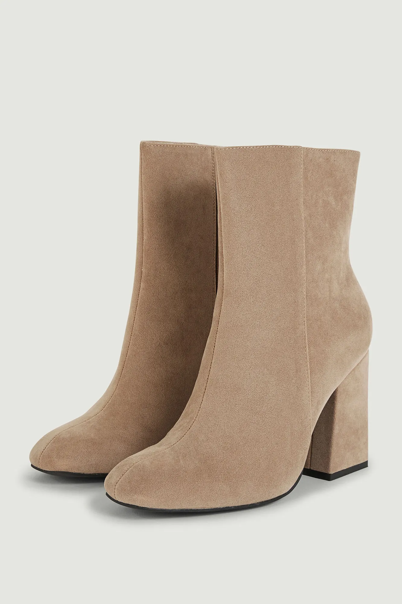 Pimkie Botines De Antelina Con Tacon Tostado Clearance